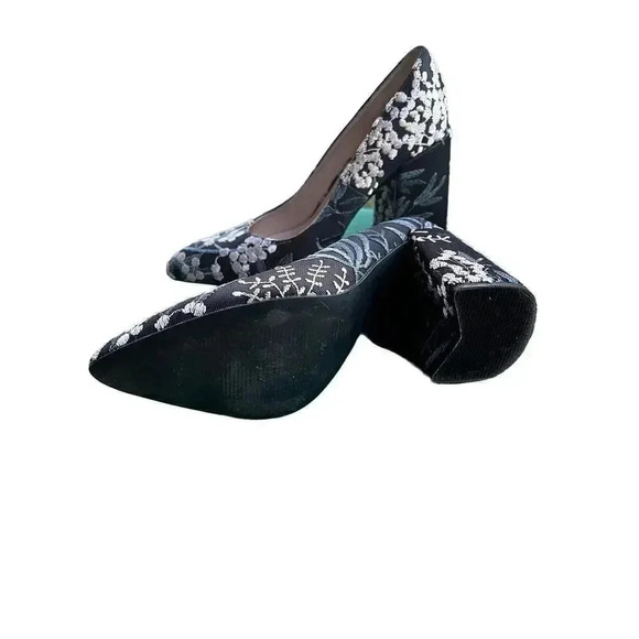 Shelly’s London chunky heels point toe floral brocade 7.5 - Picture 8 of 8